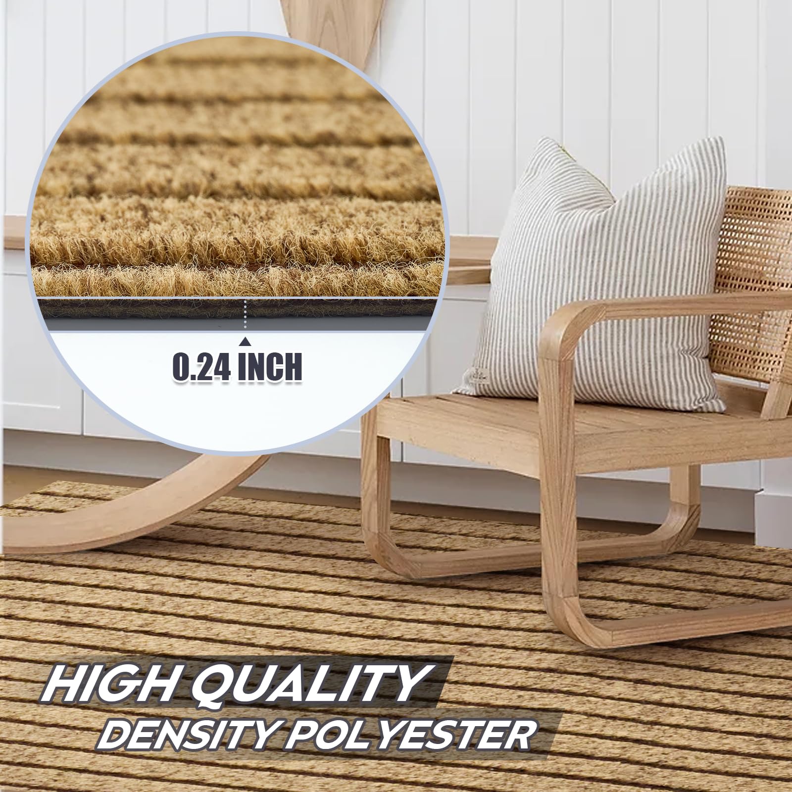 Gotohipi Runner Rug 6X32 Indoor Outdoor Utility Carpet,Area Rugs With Non Slip Rubber Backing For Hallway Kitchen Entryway Balco